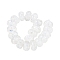 Handmade Lampwork Beads Strands, Rondelle, Clear, 11.5~12.5x7mm, Hole: 2.5mm, about 20pcs/strand, 5.51~6''(14~15cm)