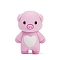 Silicone Beads, Pig, Pearl Pink, 28x19x15mm, Hole: 2mm
