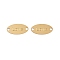 304 Stainless Steel Oval with Love Links Connector Charms, Ion Plating(IP), Real 18K Gold Plated, 12x6x0.3mm, Hole: 1.2mm