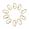 Brass Screw Carabiner Lock Charms, for Necklaces Making, Quick Links, Oval, Golden, 25.5x14x2mm, Screw: 6.5x4.5mm