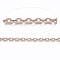 Ion Plating(IP) 304 Stainless Steel Cable Chains, Soldered, with Spool, Flat Oval, Rose Gold, 1.5x1.2x0.3mm, about 65.61 Feet(20m)/roll