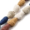 Dyed Natural Lava Rock Beads Strands, Conch Shape, Mixed Color, 18~19x12~13x9~10mm, Hole: 1.4mm, about 22pcs/strand, 15.55''(39.5cm)