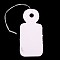 Rectangle Blank Hang tag, Jewelry Display Paper Price Tags, with Cotton Cord, White, 23x11x0.2mm, Hole: 2mm, 500pcs/bag