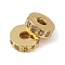 Flat Round Brass Micro Pave Clear Cubic Zirconia Beads, Lead Free & Cadmium Free, Long-Lasting Plated, Rack Plating, Real 18K Gold Plated, 4.5x1.5mm, Hole: 1.4mm