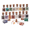 19Pcs Various Gemstone No Hole Chips in Bottles, with 1PC Empty Glass Bottles, 2~8x2~4mm, 19 colors, 3.5g/color, 66.5g