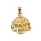 304 Stainless Steel Pendants, Lion, Ion Plating(IP), Golden, 28x23x8mm, Hole: 6x3mm