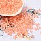 Glass Seed Beads, Inside Colours Lustered, Round, Light Salmon, 4x3mm, Hole: 1.4mm, about 7650pcs/pound