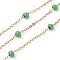 Ion Plating(IP) 304 Stainless Steel Cable Chains, with Beads, Enamel and Spool, Soldered, Flat Oval , Lime Green, 4.9x3.4mm, about 32.8 Feet(10m)/roll