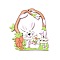 Easter Wood Big Pendants, Rabbit with Carrot Charm, Colorful, 90x80x2mm, Hole: 3.2mm