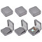 FINGERINSPIRE 6 pcs Silver Velvet Badge Display Box 30mm Lapel Pin Collection Display Holder Square Velvet Brooch Storage Boxes Presentation Display Case for Badges Brooch Pin Lapel Pin Storage