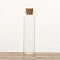 Glass Cork Bottles Ornament, Glass Empty Wishing Bottles, Column, Clear, 2.2x8cm, Capacity: 20ml(0.68fl. oz)