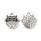Tibetan Style Alloy Charms, Fortune Cat Charms, Maneki Neko Charms, Antique Silver, 13x12.5x2mm, Hole: 1.2mm, about 1111pcs/1000g