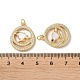 Латунные микропаве прозрачные подвески с фианитом KK-B083-33B-G-3