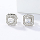 Серьги-клипсы из латуни со стразами SZ0570-4