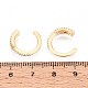 Латунные серьги-манжеты из прозрачного кубического циркония EJEW-T047-52G-3