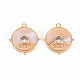 Латунные микропаве прозрачные подвески с фианитом KK-T062-185G-NF-1