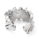 Серьги-каффы из латуни с микропаве и кубическим цирконием EJEW-M226-01P-3