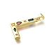 Латунные микропаве прозрачные подвески с фианитом KK-G521-01G-L-01-2