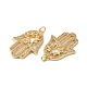 Подвески из кубического циркония с покрытием из латуни KK-O142-50G-3