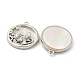 Латунные микропаве прозрачные подвески с фианитом KK-L211-011P-02-2