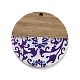 Печатные подвески из смолы и дерева WOOD-F012-02-1