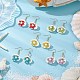 Серьги-подвески в форме ракушки из нержавеющей стали 304 EJEW-MZ00376-1