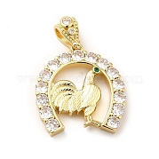 Латунные микро проложить кубического циркония подвески KK-H433-28G
