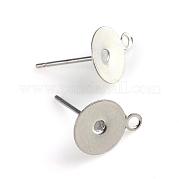 Серьги-гвоздики из нержавеющей стали 304 STAS-T003-6mm