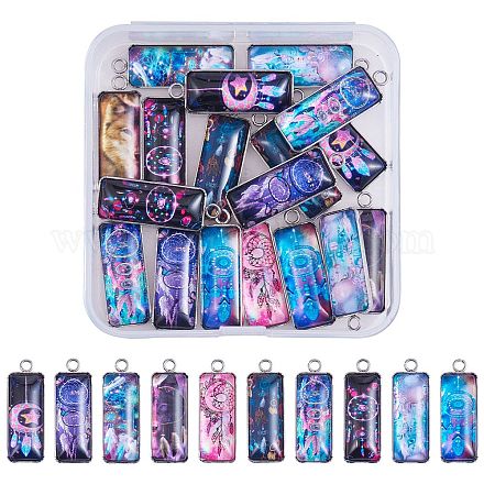 10 пара 10 стеклянных подвески в богемном стиле STAS-SZ0003-09-1