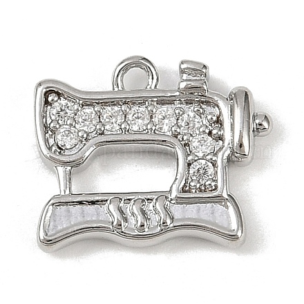 Латунные микропаве прозрачные подвески с фианитом KK-L238-20P-1
