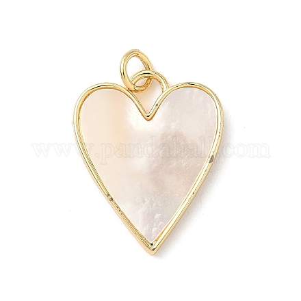 Подвески из латуни из натуральных ракушек KK-L239-049G-01-1