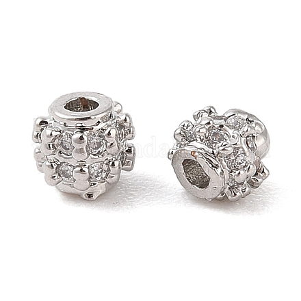 Латунные микропаве прозрачные кубики из циркония KK-N256-12P-1