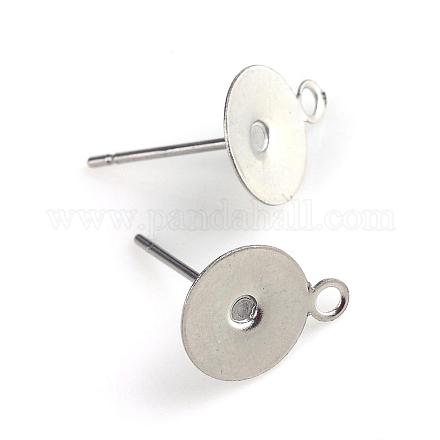 Серьги-гвоздики из нержавеющей стали 304 STAS-T003-6mm-1