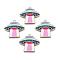 Alloy Enamel Pendants, Cadmium Free & Lead Free, UFO, Light Gold, Colorful, 26x29.5x1.5mm, Hole: 1.6mm