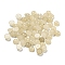 Natural White Jade Dyed Cabochons, Half Round, Pale Goldenrod, 4x2~2.5mm