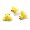 Handmade Lampwork Beads, Duck, Yellow, 16~22x20~22x7~12mm, Hole: 1.2~2mm