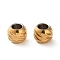 Ion Plating(IP) 304 Stainless Steel Beads, Round, Real 18K Gold Plated, 4x3mm, Hole: 2mm