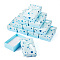 Polka Dot Pattern Cardboard Jewelry Packaging Boxes, with Sponge Inside and Paper, for Rings, Small Watches, Necklaces, Earrings, Bracelets, Rectangle with Bowknot, Light Blue, 8.1x5x2.8cm
