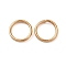 Brass Split Rings, Double Loops Jump Rings, Cadmium Free & Nickel Free & Lead Free, Real 18K Gold Plated, 8x2mm, Inner Diameter: 6.6mm