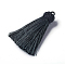 Nylon Tassel Pendants, Dark Slate Gray, 70~72x17~18mm, Hole: 3~4mm