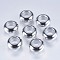 201 Stainless Steel Beads, with Plastic, Slider Beads, Rondelle, Stainless Steel Color, 10x4.5mm, Hole: 3mm
