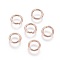 304 Stainless Steel Open Jump Rings, Rose Gold, 8x1.2mm, Inner Diameter: 6mm