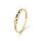 Fashionable Stainless Steel Pave Rhinestone Hinged Bangles for Women