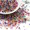Glass Seed Beads, Silver Lined, Cylinder, Colorful, 2x1.5mm, Hole: 1.4mm, about 5599pcs/50g