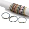 Adjustable Polyester Cord Braided Bracelets, Long-Lasting Plated, Mixed Color, Inner Diameter: 2-5/8~3-1/8 inch(6.7~7.8cm)