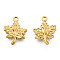 201 Stainless Steel Pendants, Leaf, Real 18K Gold Plated, 20.5x15.5x2mm, Hole: 2mm