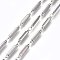 Tarnish Resistant 304 Stainless Steel Link Chains, Soldered, Rectangle, Stainless Steel Color, 15x3x1mm