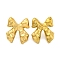 Ion Plating(IP) 304 Stainless Steel Stud Earrings, Bowknot, Real 18K Gold Plated, 23x20mm