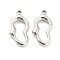 Non-Tarnish 304 Stainless Steel Pendants, Heart Charms, Stainless Steel Color, 20.5x10.5x3mm, Hole: 1.4mm