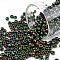 TOHO Round Seed Beads, Japanese Seed Beads, (508) High Metallic Iris Olivine, 8/0, 3mm, Hole: 1mm, about 222pcs/10g